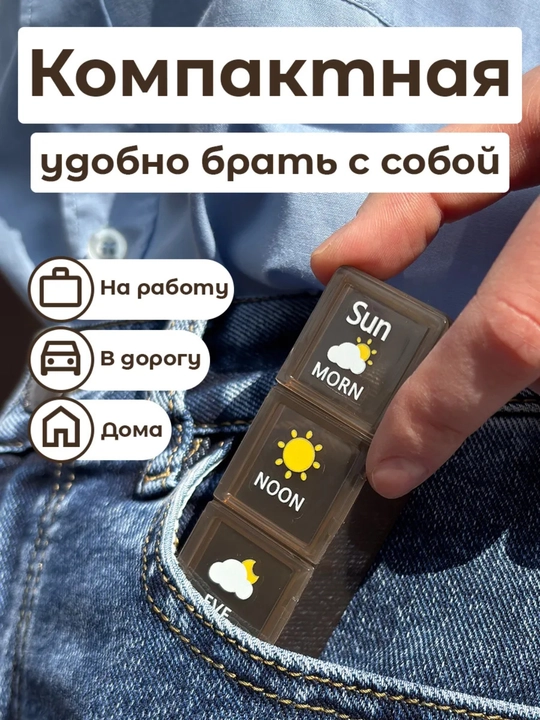 Органайзер для таблеток, лекарств, витаминов, мазей, мелких предметов
