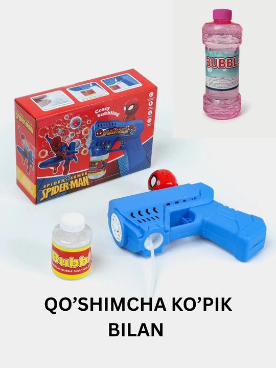 Sovun pufaklari uchun to‘pponcha - bubble gun, bolalar uchun avtomatik pufaklar generatori