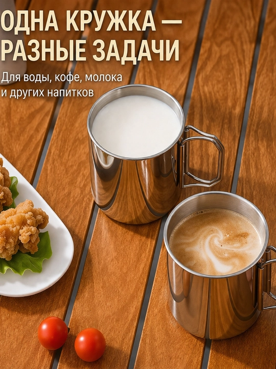 Zanglamaydigan po'latdan yasalgan lager krujkasi