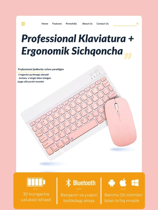 Simsiz o'yin klaviaturasi va sichqonchasi 5200MA - 