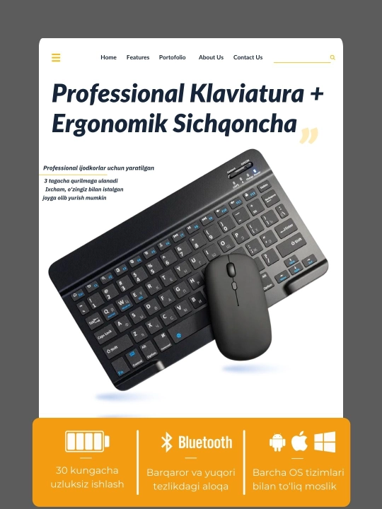 Simsiz o'yin klaviaturasi va sichqonchasi 5200MA - 