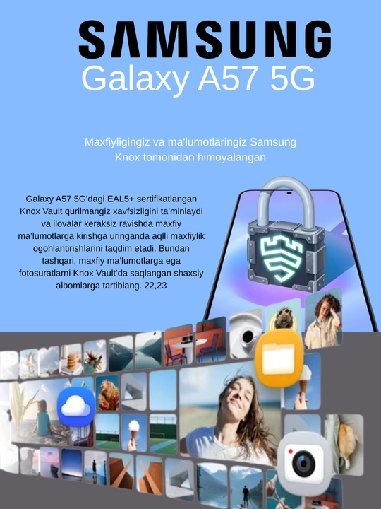 Смартфон Samsung Galaxy A57 5G, три объектива. Одна мощная камера. 6,9 мм
