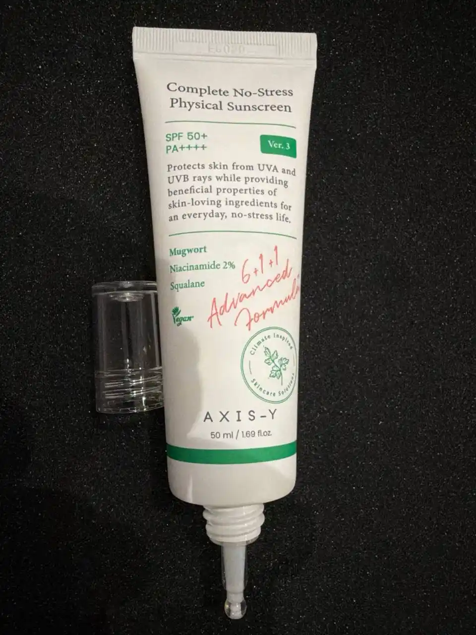Quyoshdan himoya qiluvchi yengil mineral krem AXIS-Y Physical Sunscreen SPF50+ PA++++,50ml