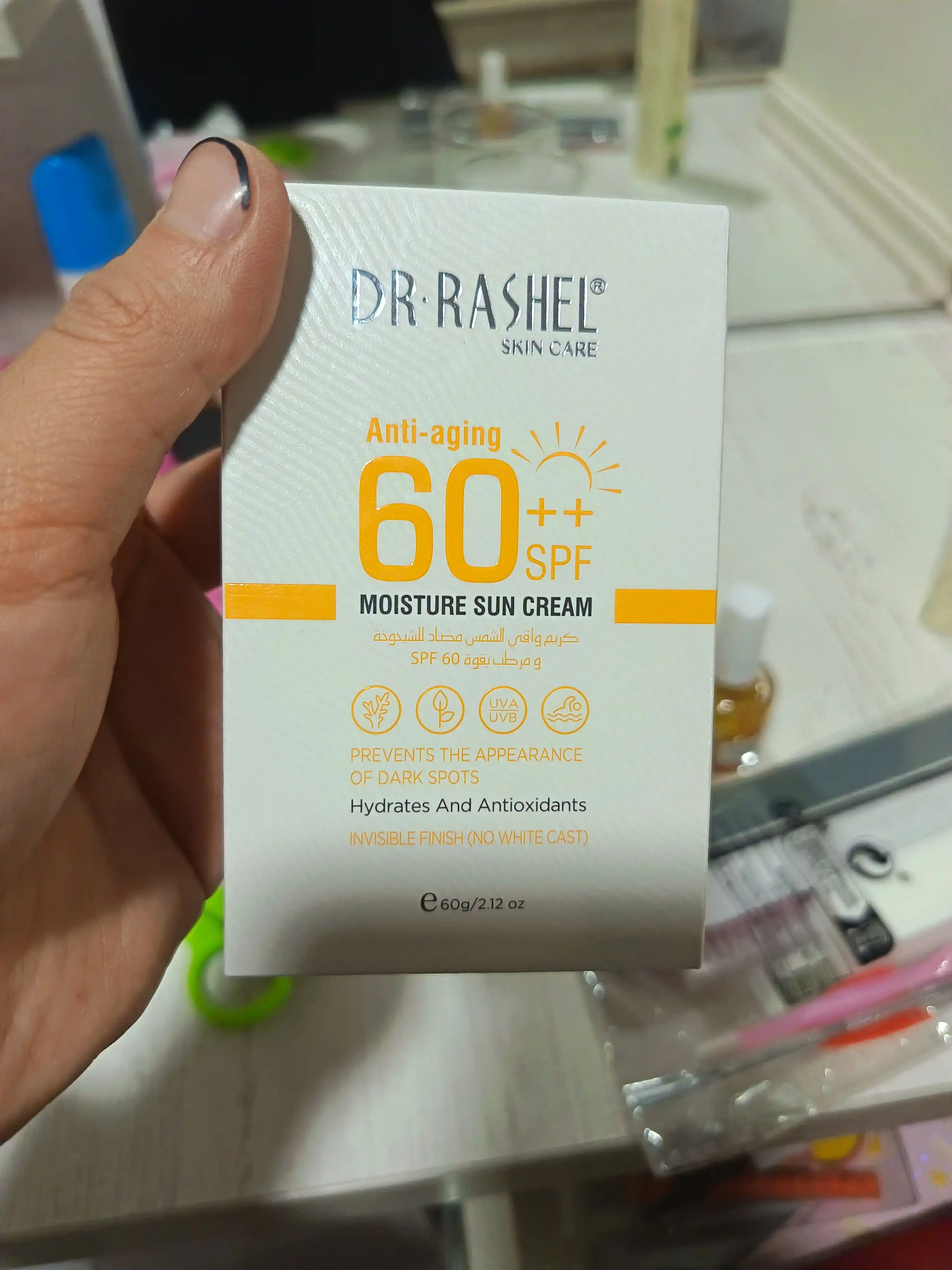 Quyosh krem Dr. Rashel spf 60+ anti-aging and moisture sun cream, 60 g
