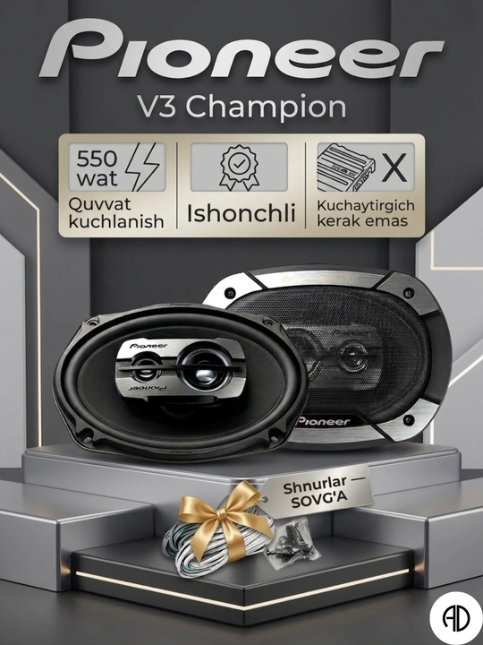 Pioneer Champion V3 Kalonka 550 Wat, 2 шт, мощный и не требует гигантского усилителя - 