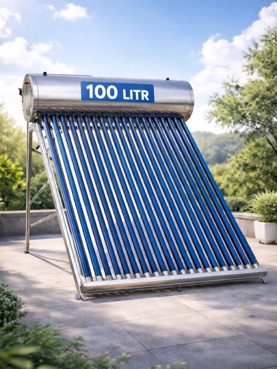 Quyosh suv isitgichi, 100 litr, energiya tejamkor, zanglamaydigan po‘latdan yasalgan bak - 