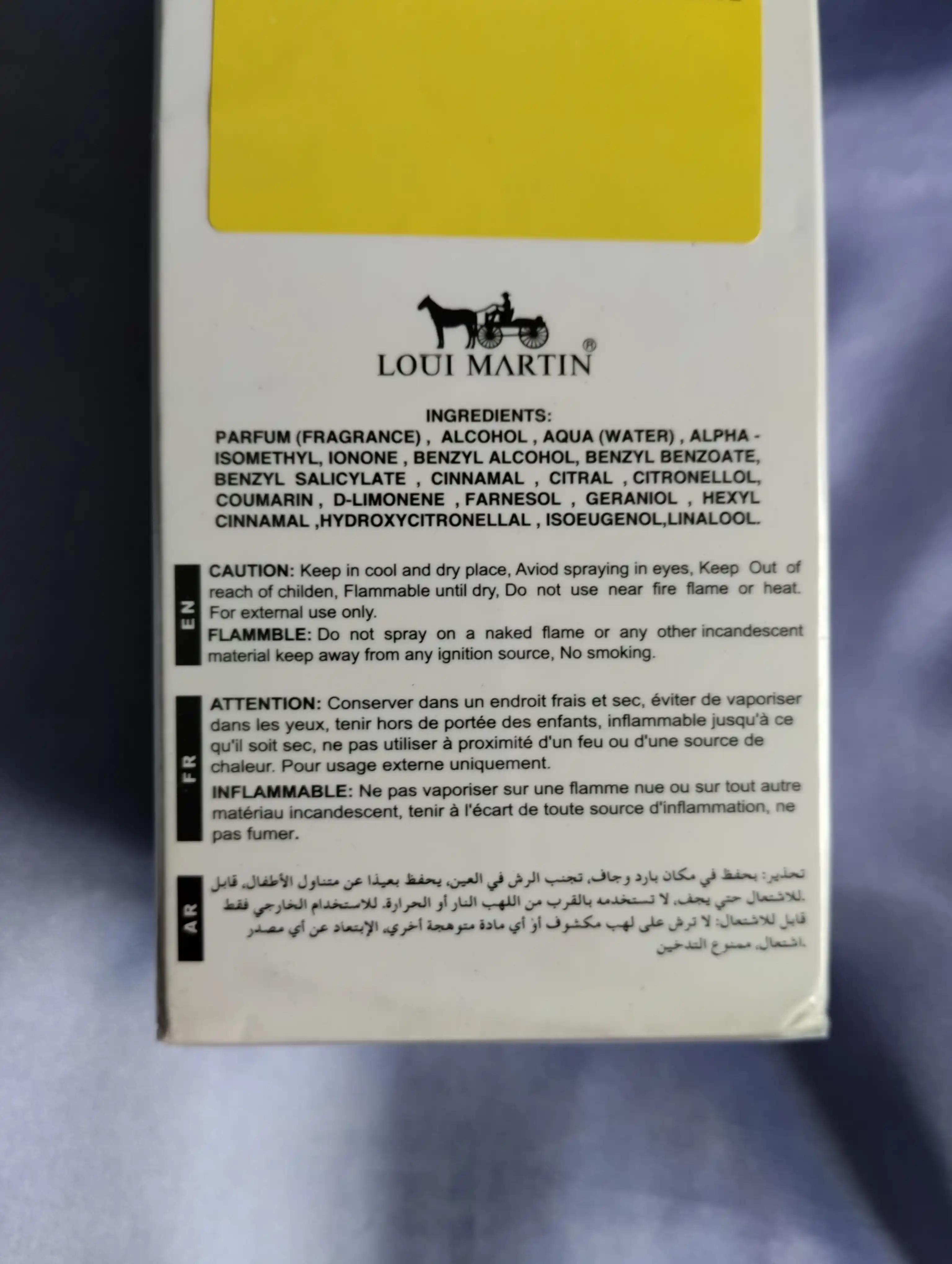 Parfumlangan suv erkaklar uchun Loui Martin Imagination