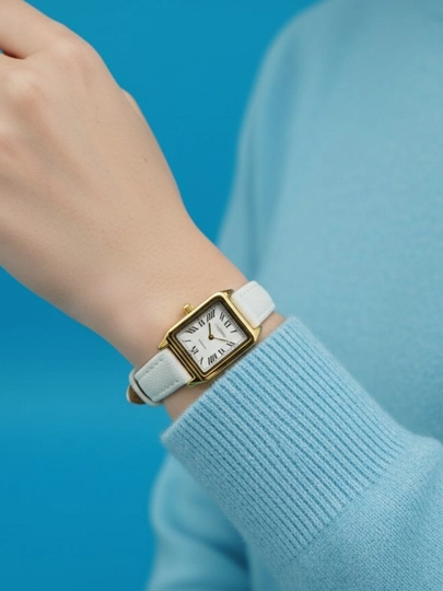 Женские часы Galaxy Quartz_Cartier Quartz — в подарочной коробке — WAXZOUZ-SOATLAR-БЕЛЫЙ
