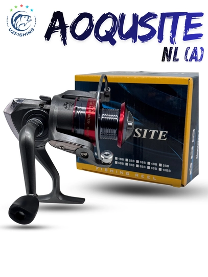 Спиннинговая катушка для рыбалки AOQUSITE NL (A) 9 BB, передаточное число 5.1:1, серая — UZFISHI-AOQUSITENL-nl6000