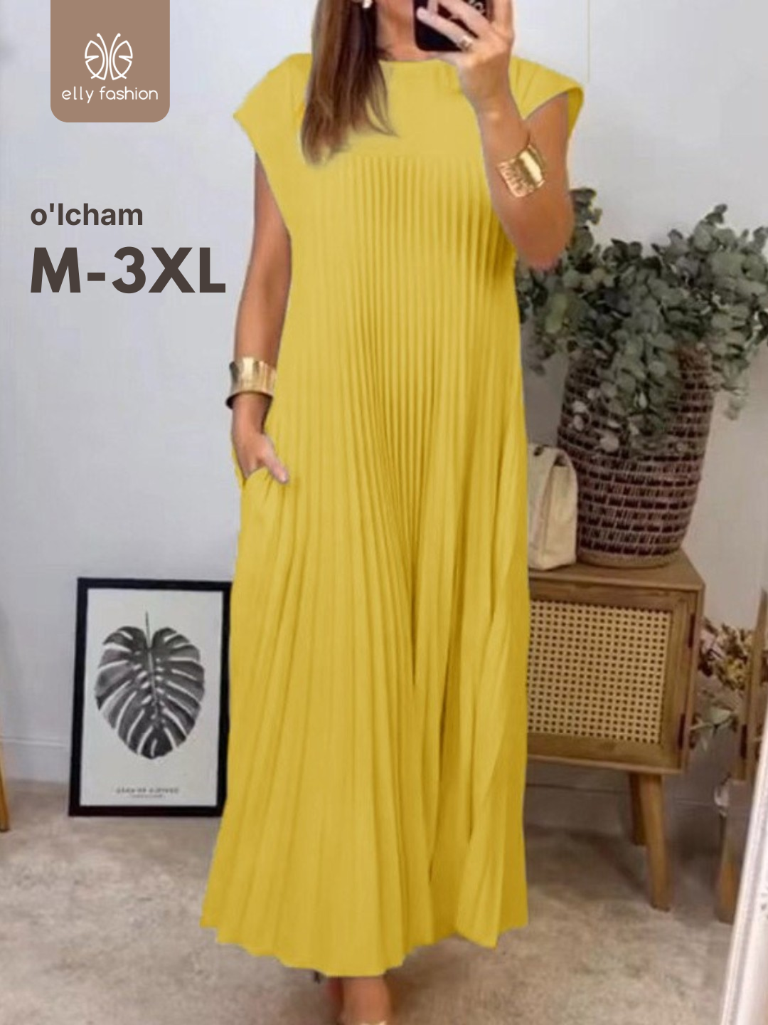 Ayollar uchun midi ko‘ylak – ELLY FASHION - 