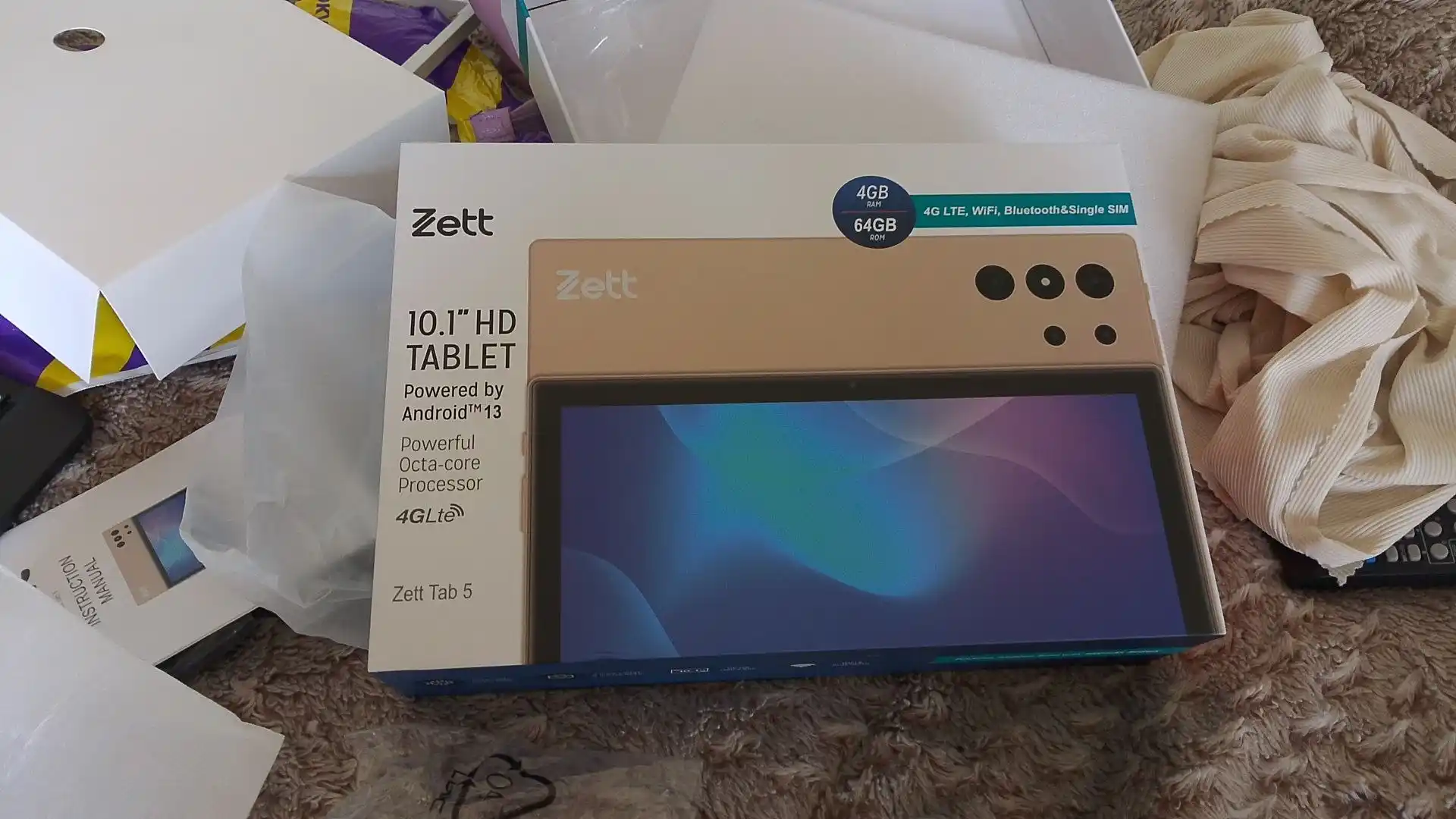 Planshet Zett Tab 5 10.1 inch IPS 4GB/64GB/ Android 13/ 1 SIM/ IMEI ro'yxatdan o'tgan