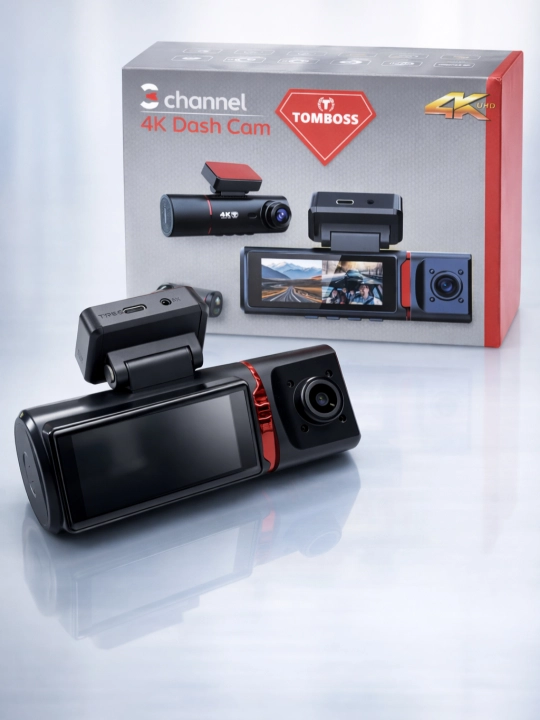 3 va 4 kamerali videoregistrator, G-sensor, zarba datchigi bilan jihozlangan