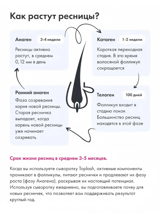 Корейская сыворотка для роста ресниц и бровей, 7 мл