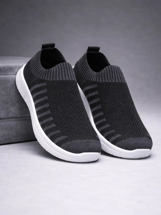 Bolalar trikotaj slip-on poyabzal, nafas oluvchi sirpanishga qarshi bolalar uchun