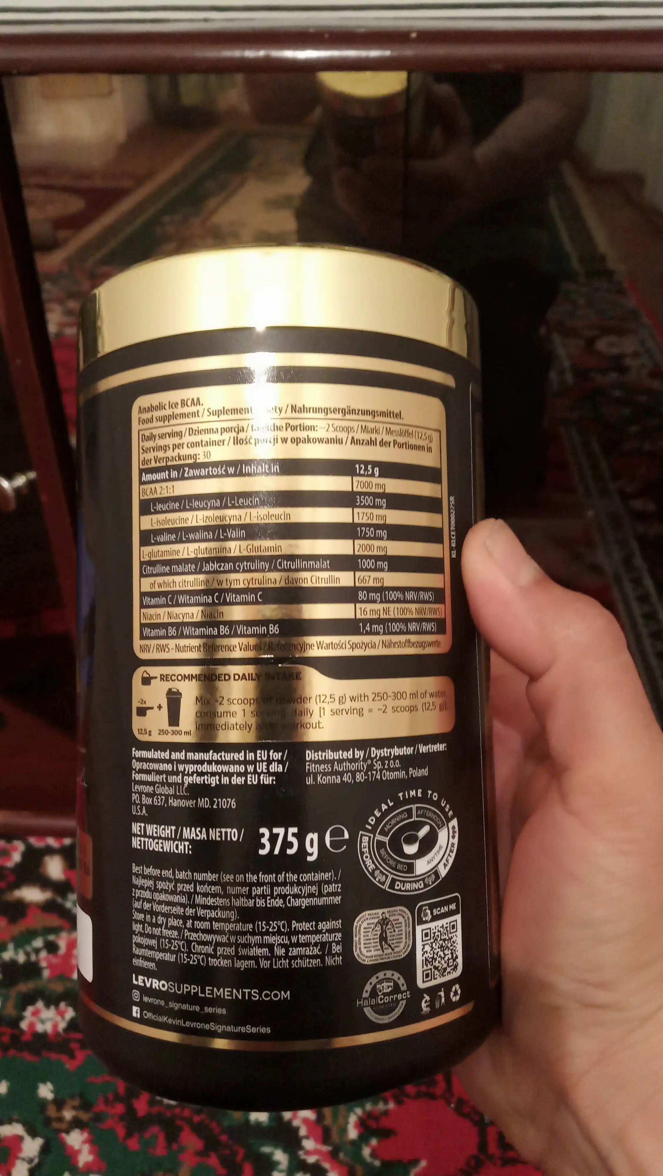Kevin Levrone Anabolic ICE BCAA, 375 г