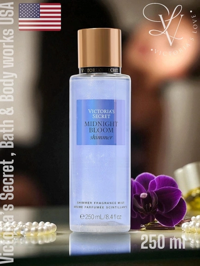 Victoria’s Secret Midnight Bloom Shimmer — парфюмный спрей для тела с сияющим эффектом — FAMA-VICTORIASSECRETBLOOM