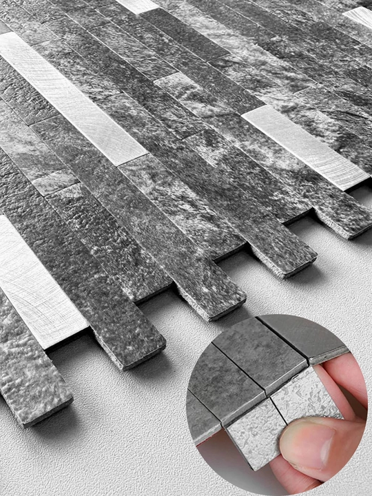 Devor uchun o‘zi yopishadigan mozaikali qattiq pvx panel 30.3 × 27.5 sm, bezakli 3D panel