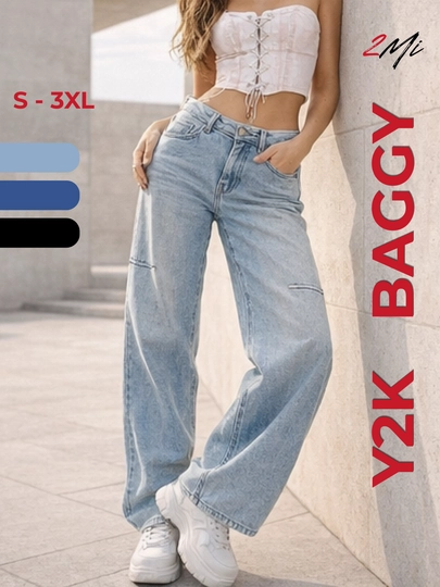 Джинсы женские широкие, мужские джинсы BAGGY в стиле Y2K, свободные, широкие багги, S-3XL