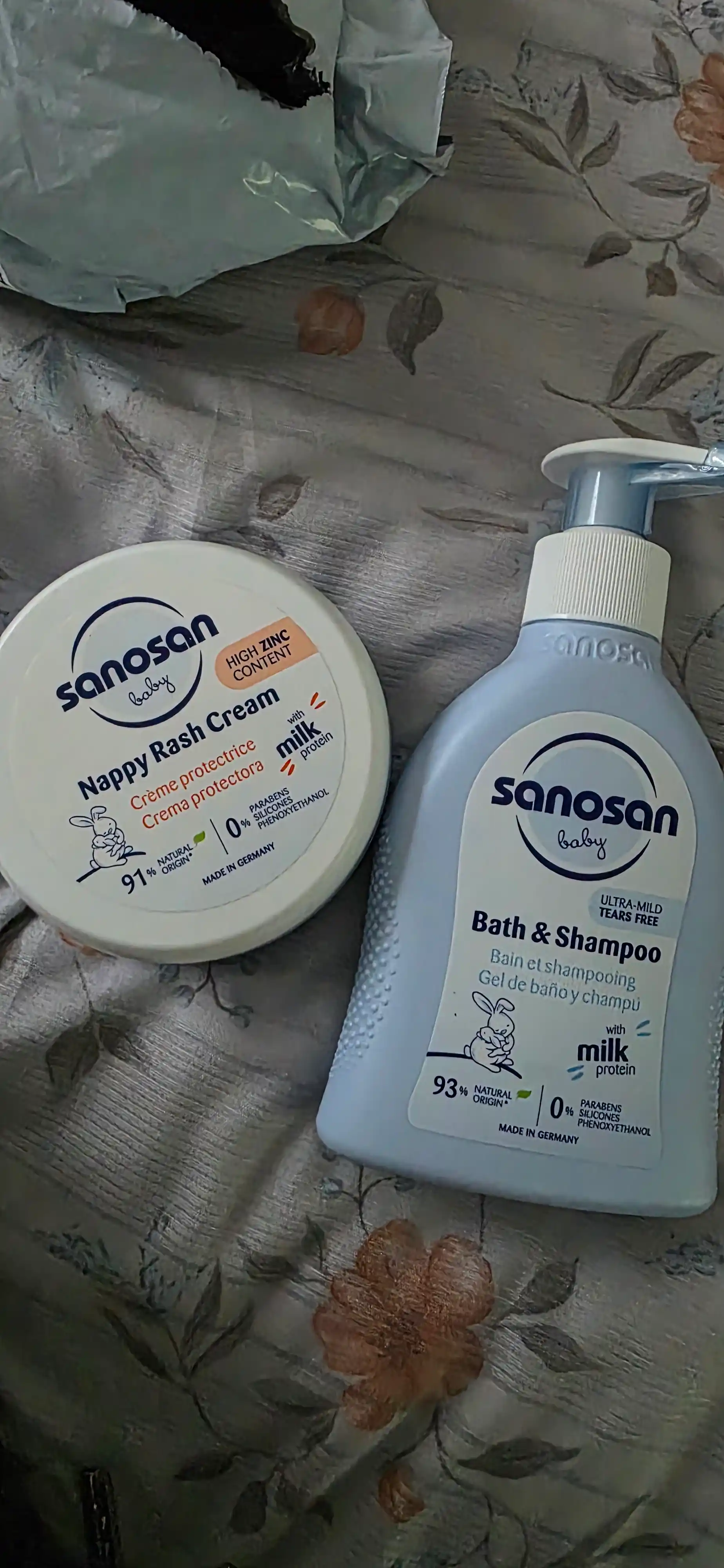 Krem Sanosan Baby, bez toshmalariga qarshi, 0 oy+, 150 ml