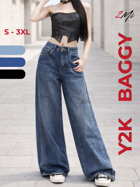 Ayollar uchun keng jinsi shimlar, erkaklar uchun BAGGY jinsi Y2K uslubida,bo‘sh,keng,S-3XL - 