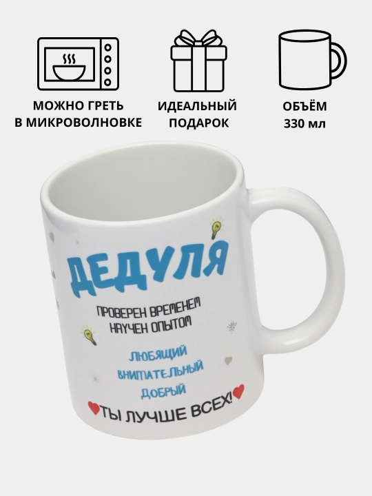 Кружка в подарок, керамическая, бокал, Кружка с принтом для мамы, бабушки, папы, дедушки