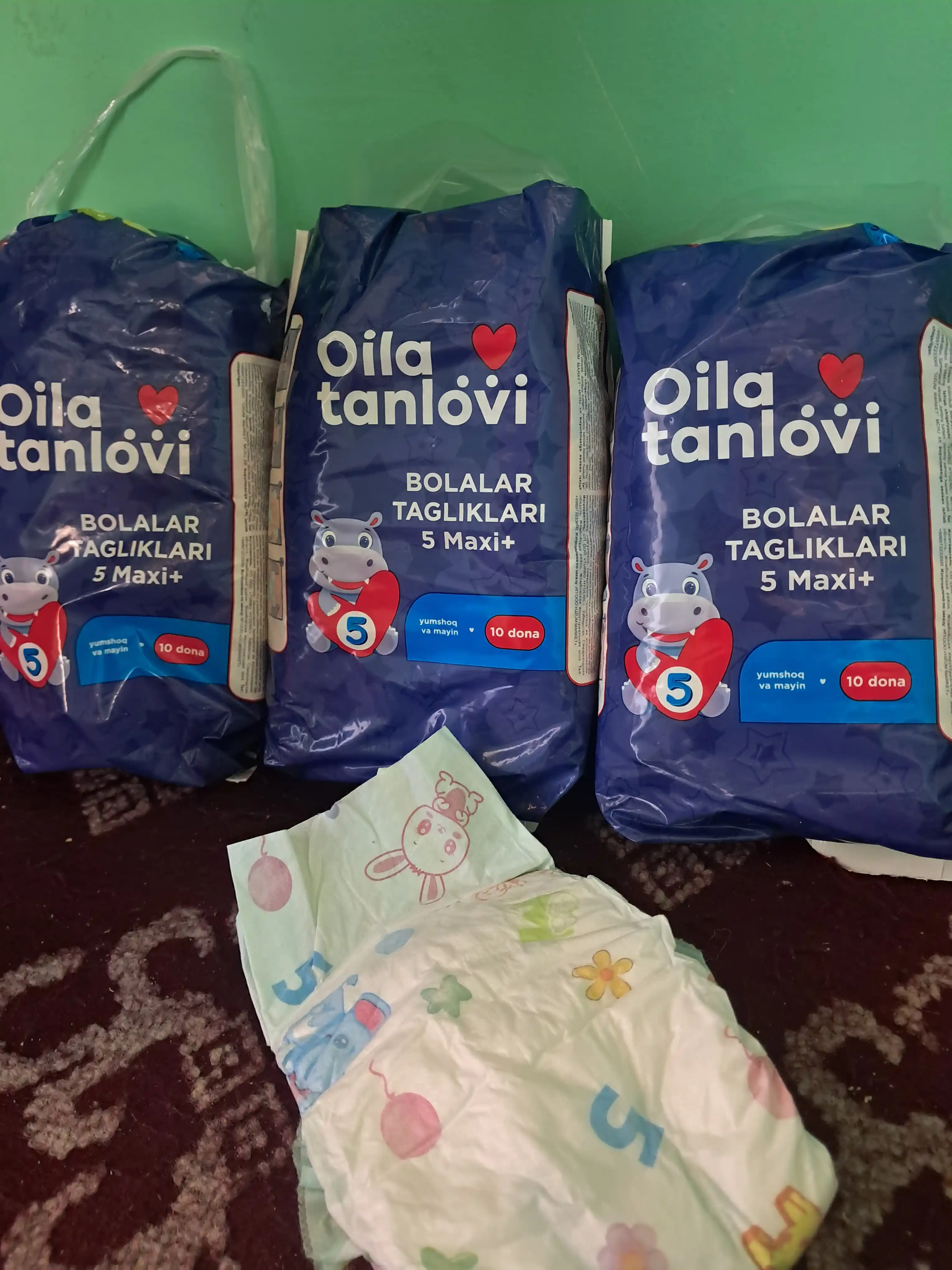 Подгузники Oila Tanlovi, 5 MAXI+, 10 шт