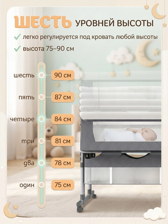 Детская кровать для новорожденных, для двойни, люлька, кровать манеж, приставная кровать