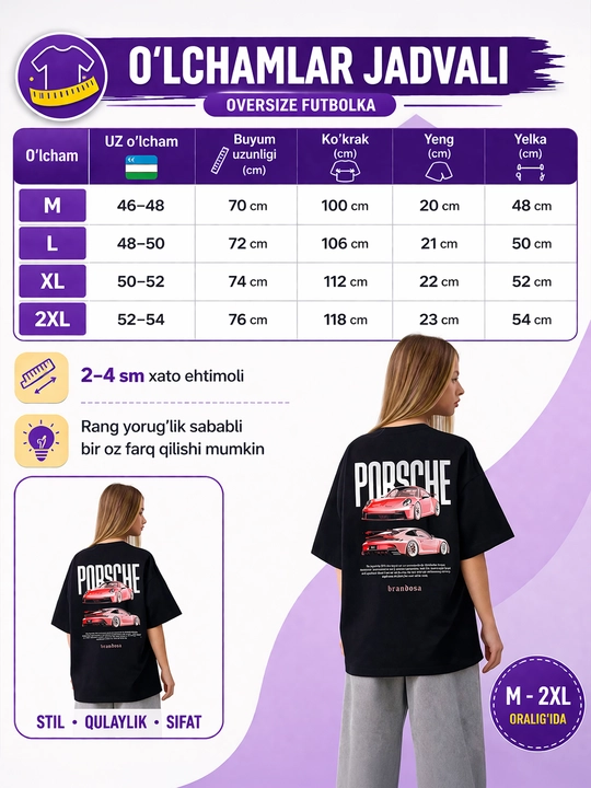 Ayollar oversize futbolkasi