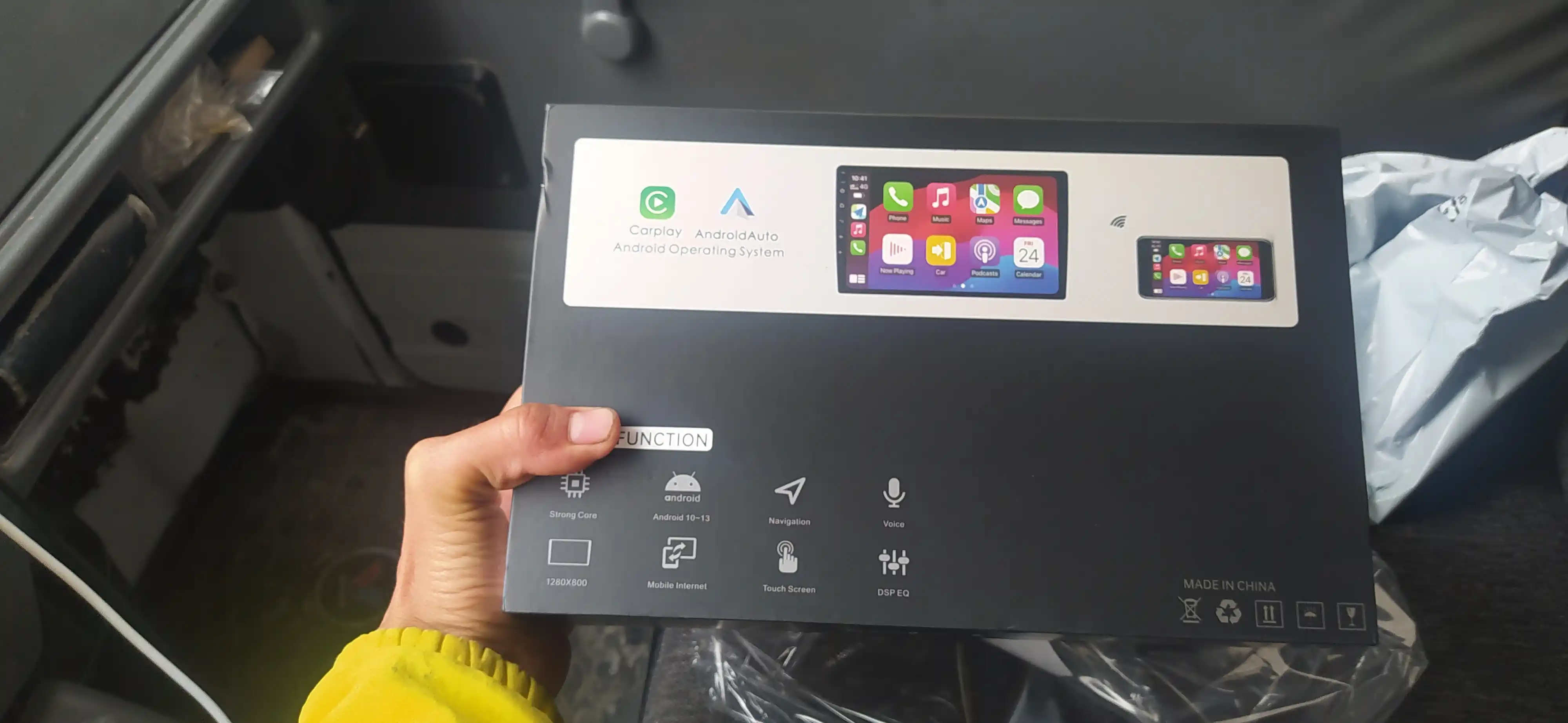 Автомонитор —Android Wi-Fi CAR PLAY 6/64 ГБ универсал экран без мерцания без нагрева 1 год