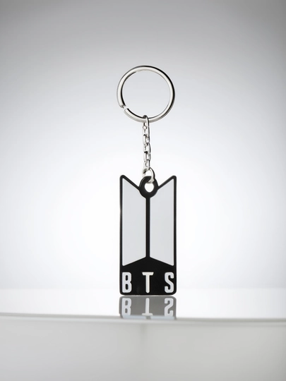 Брелок BTS для ключей, круглая подвеска с логотипом, аксессуар — LAYERLA-BTS-ЧЕРНСТЕ