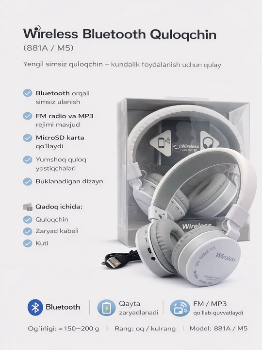 Simsiz quloqchinlar Wireless MS-881 A - 