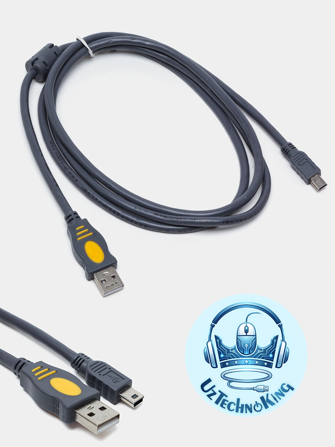 USB-A to Mini USB kabeli - PS3 joystik quvvatlash ucun ham mos