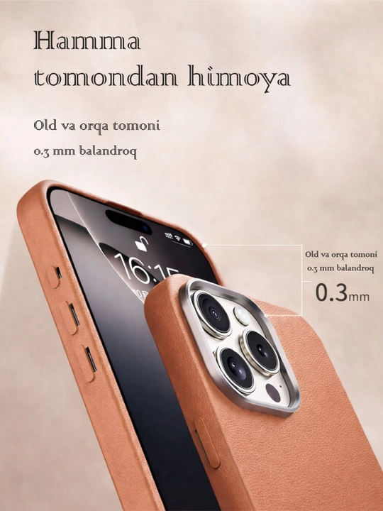 IPhone XR, X, XS, XS Max, 12, 13, 15, 16, Pro, Pro Max uchun g'ilof