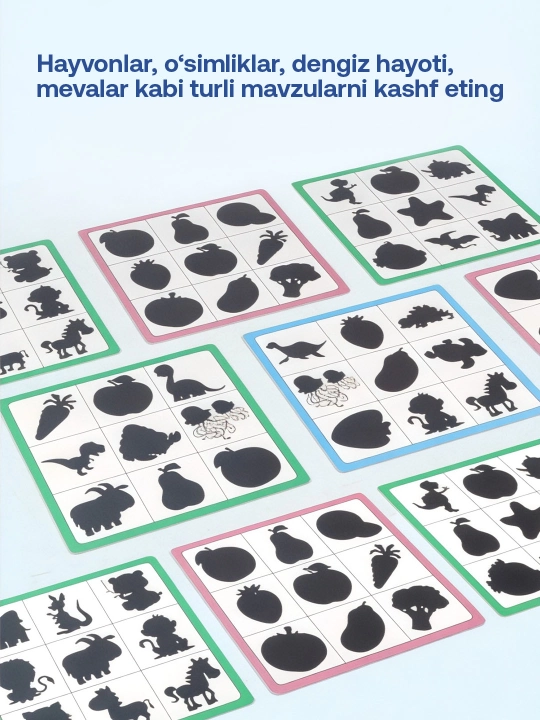 Развивающие игрушки, пазлы, puzzles, сопоставление теней, магнитные игрушки
