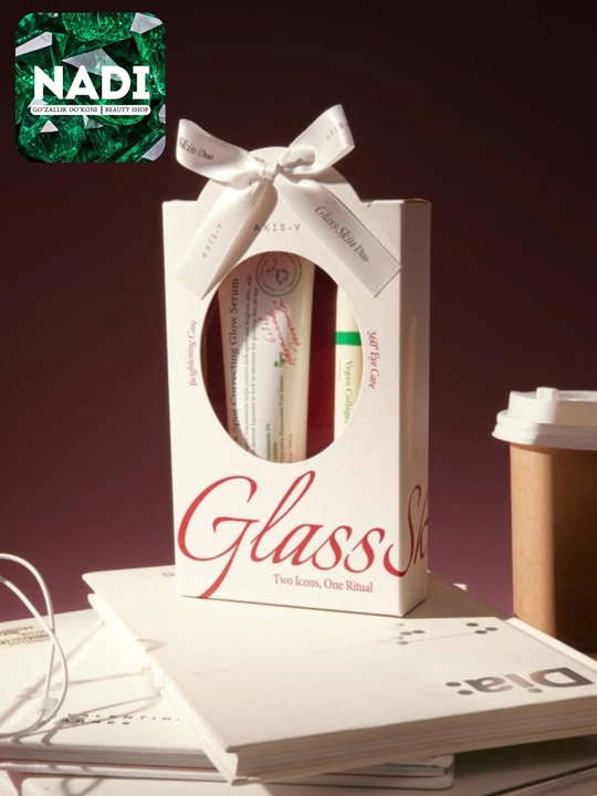 Yuz terisini yorqinlashtirish va namlash uchun sovg‘a to‘plami AXIS‑Y Glass Skin Duo - 