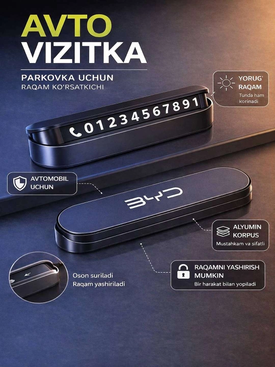Автовизитка для парковки, указатель номера телефона для автомобиля