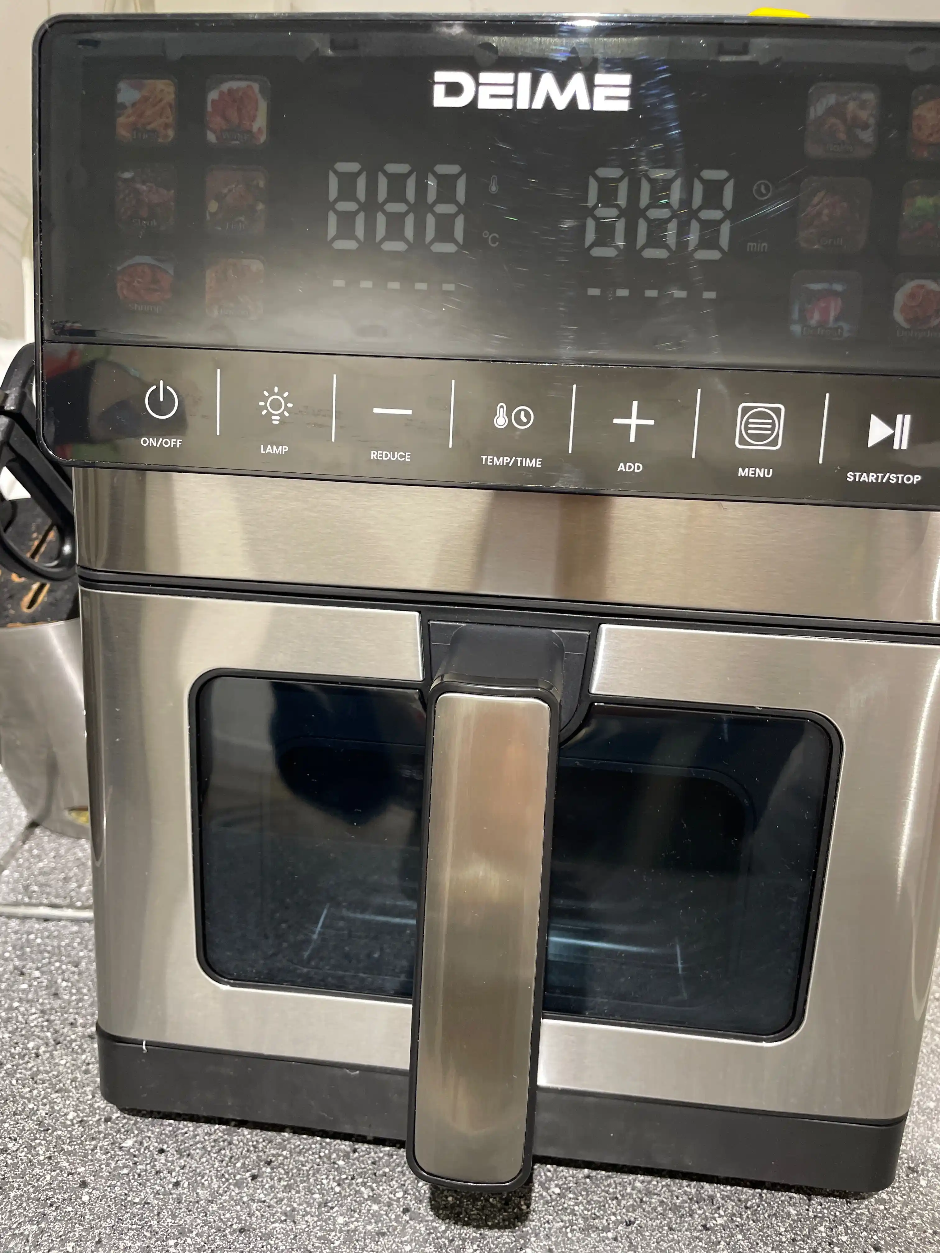 Deime aerogrill, 6, 7, 8, 10 l, yog‘siz qovurish, 1800 Vt quvvatli, ko‘p funksiyali