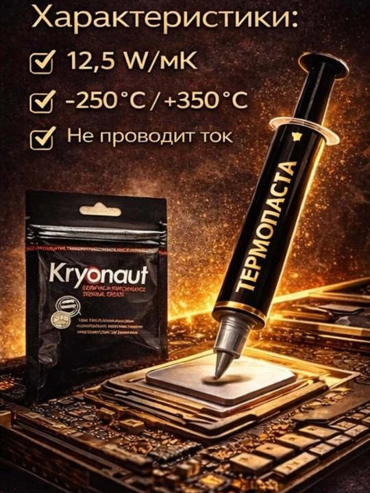 Thermal Grizzly Kryonaut termopasta CPU GPU sovutish 1g 5.5g 11g