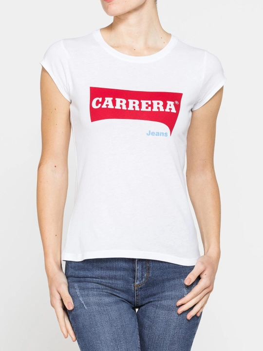 Ayollar uchun bazaviy futbolka Carrera Jeans, 100% paxta, Italiya - 