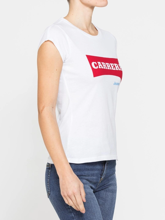 Ayollar uchun bazaviy futbolka Carrera Jeans, 100% paxta, Italiya