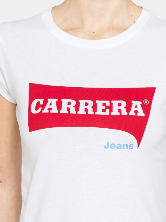 Ayollar uchun bazaviy futbolka Carrera Jeans, 100% paxta, Italiya