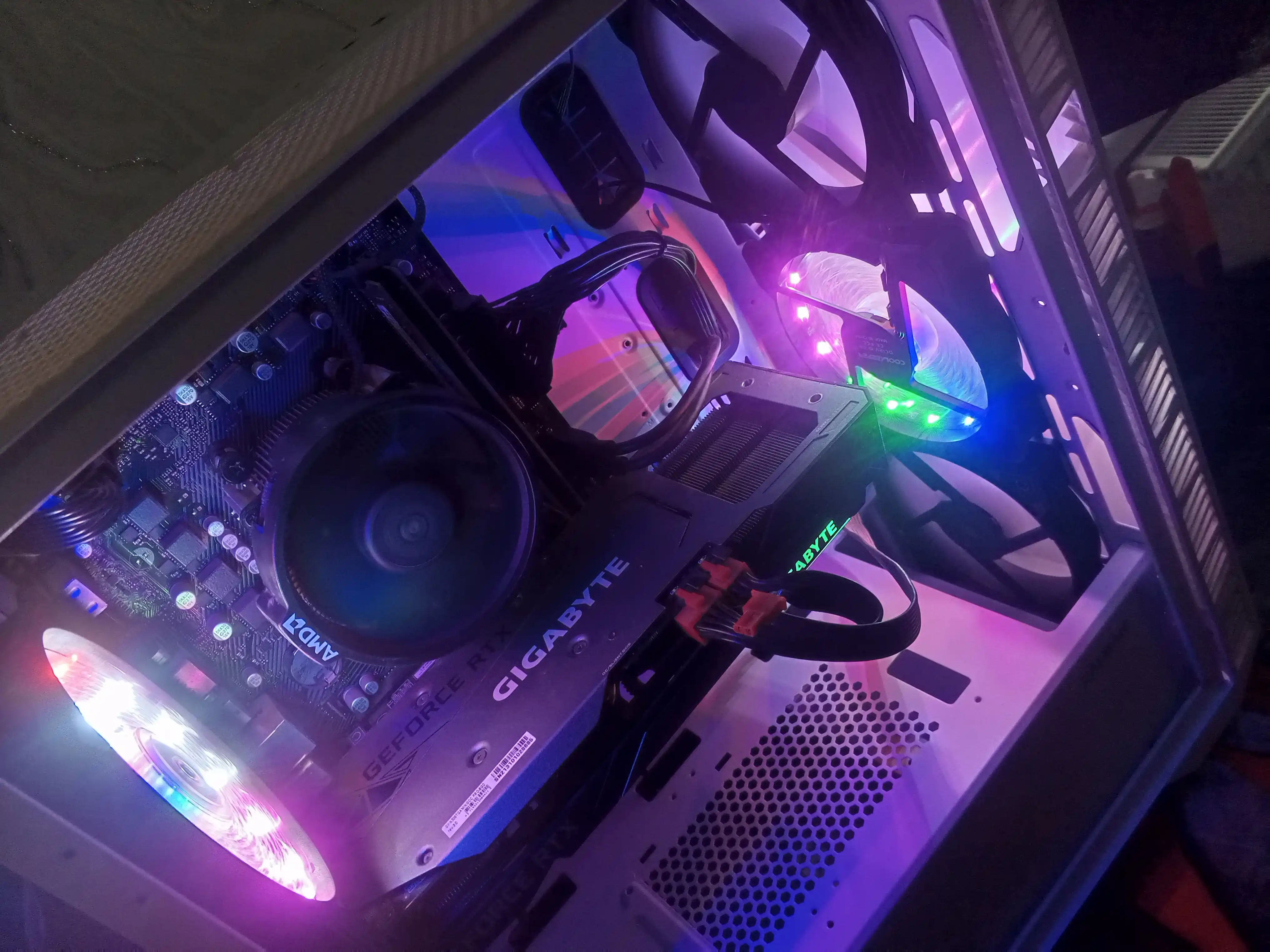 RGB-вентилятор для компьютера, 120 мм , радужный цвет, с высоким воздушным потоком