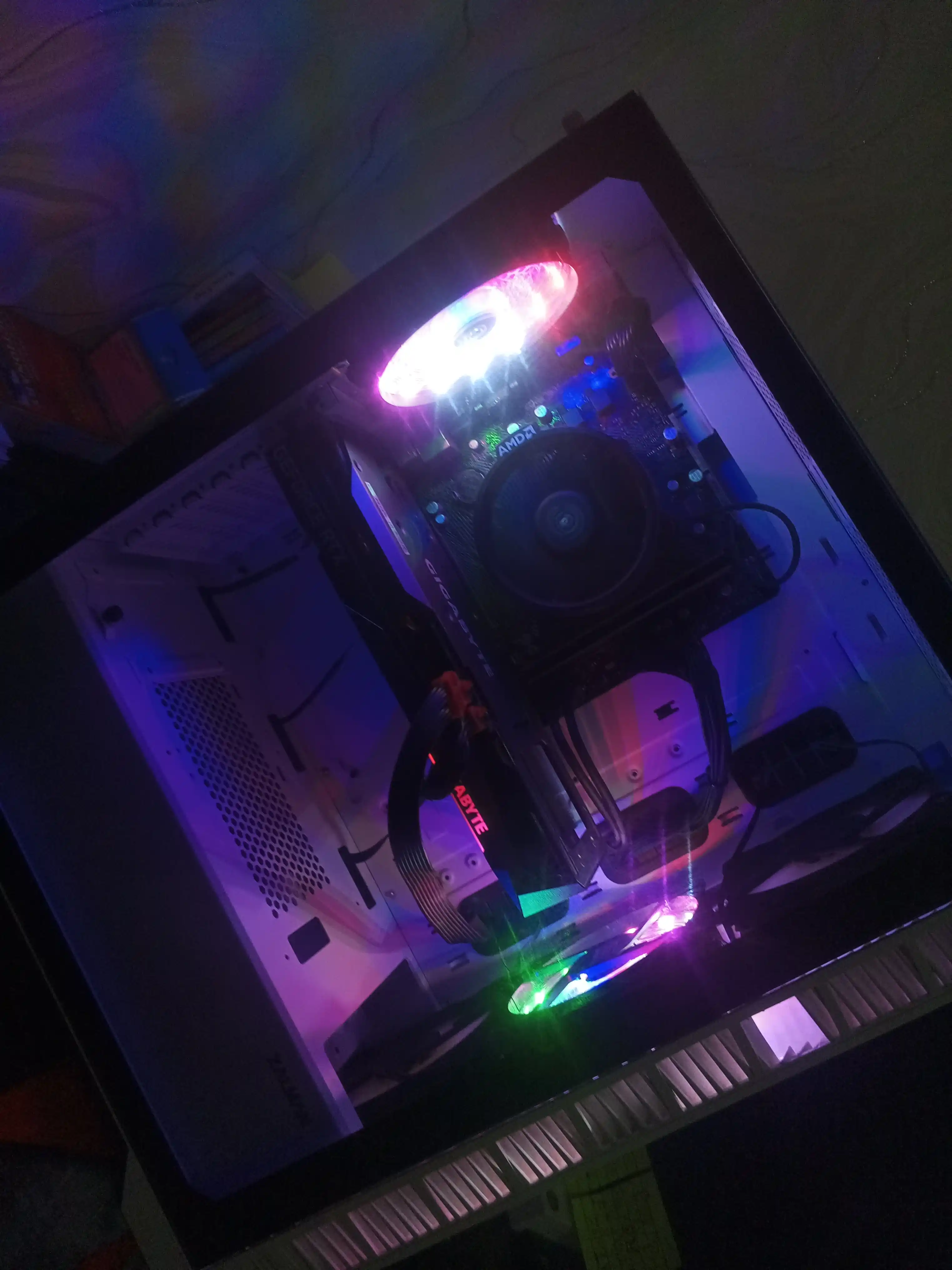 RGB-вентилятор для компьютера, 120 мм , радужный цвет, с высоким воздушным потоком