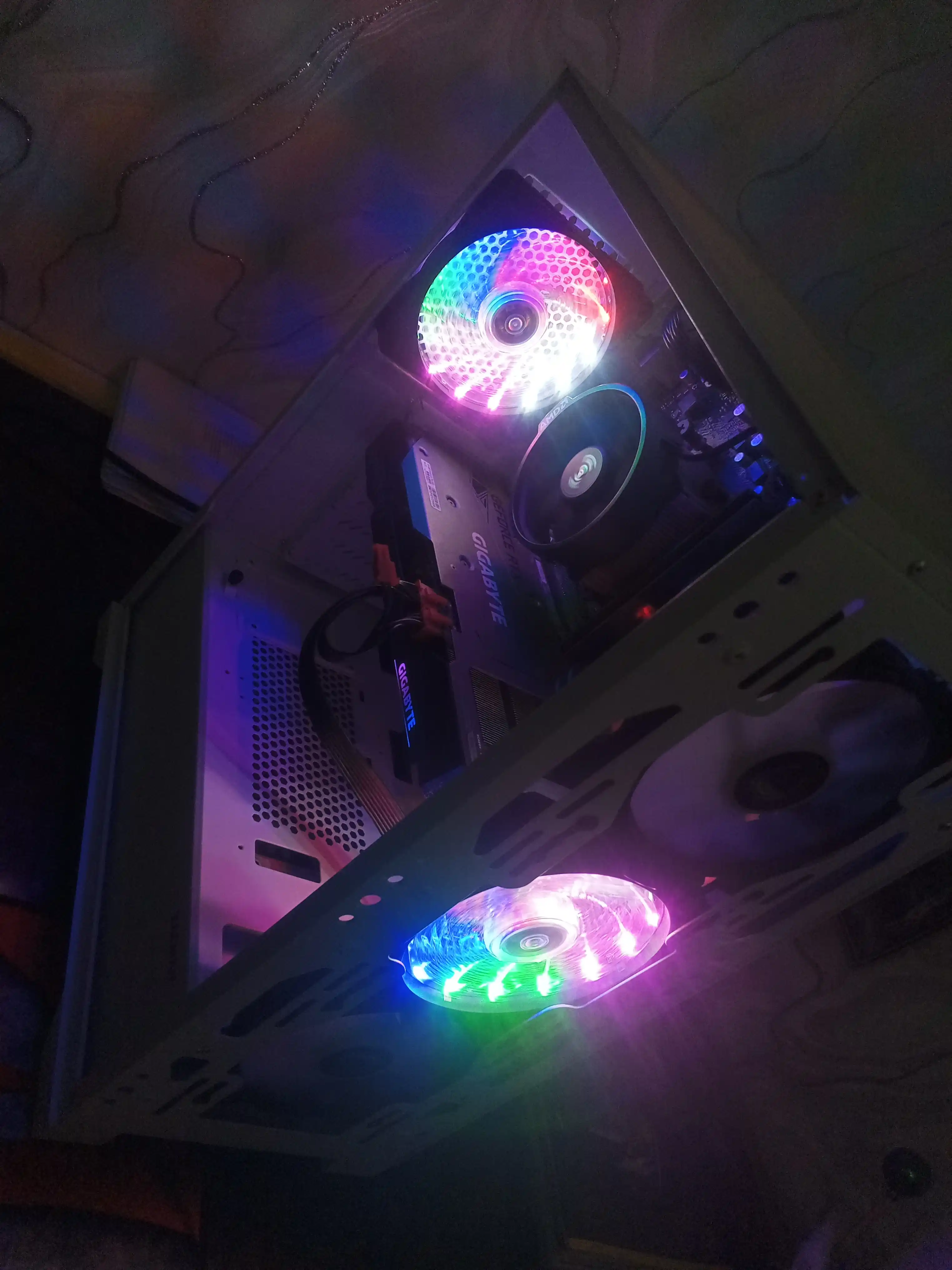 RGB-вентилятор для компьютера, 120 мм , радужный цвет, с высоким воздушным потоком