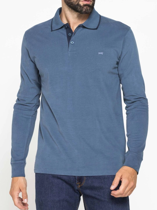 Erkaklar uchun uzun yengli polo ko‘ylak Carrera Jeans, 100% paxta, Italiya - 
