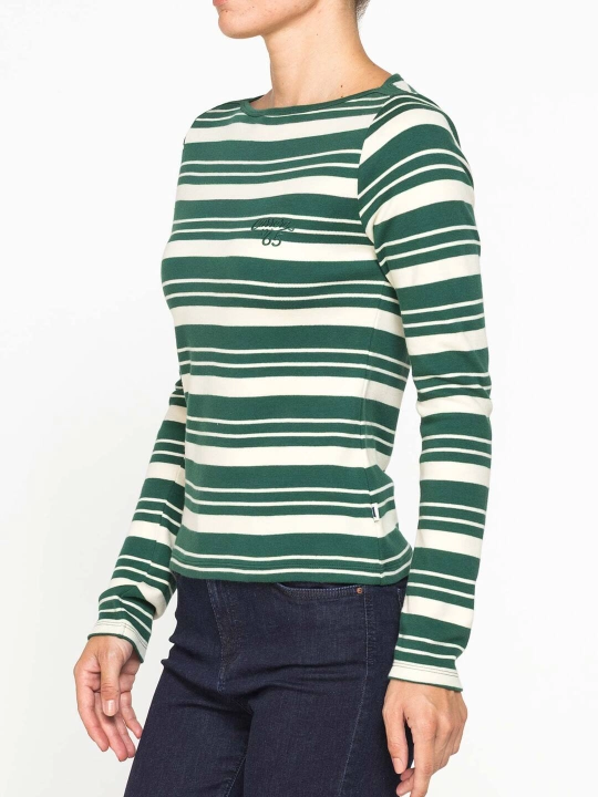 Ayollar longslivi, yo‘l-yo‘l, 100% paxta, Carrera Jeans