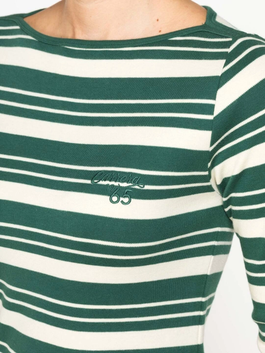 Ayollar longslivi, yo‘l-yo‘l, 100% paxta, Carrera Jeans