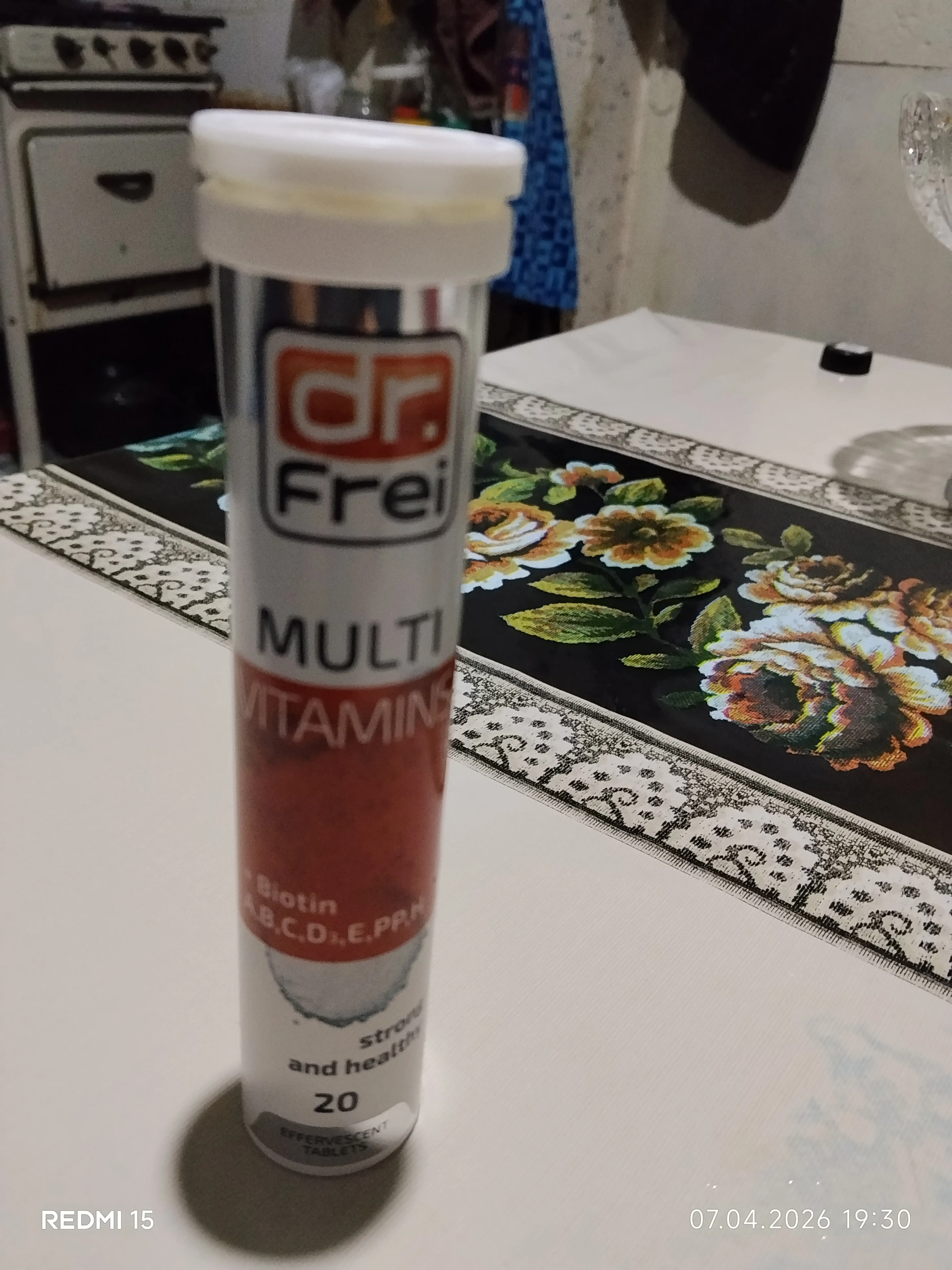 Витамины для укрепления иммунитета Dr.Frei Multivitamins + Биотин, таблетки шипучие №20