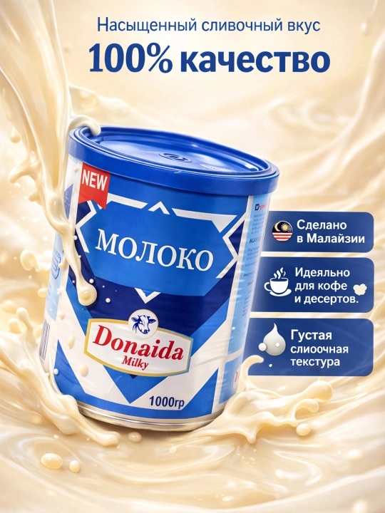 Сгущенное молоко Donaida, 1000 г