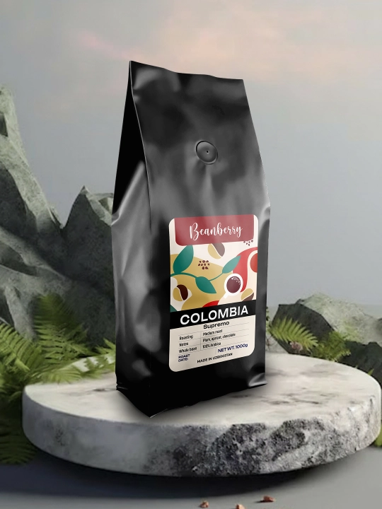 Кофе в зернах Colombia Supremo, арабика, средняя обжарка, 1 кг